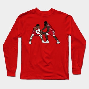 Russell Westbrook Fights James Harden for the ball - Houston Rockets NBA Long Sleeve T-Shirt